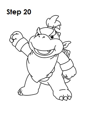 300x388 how to draw bowser jr - Bowser Drawing