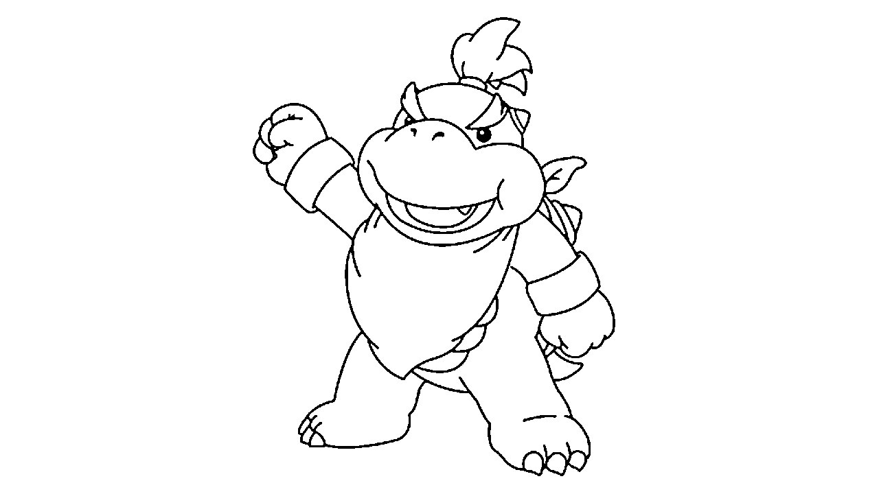 1280x720 how to draw bowser junior - Bowser Drawing