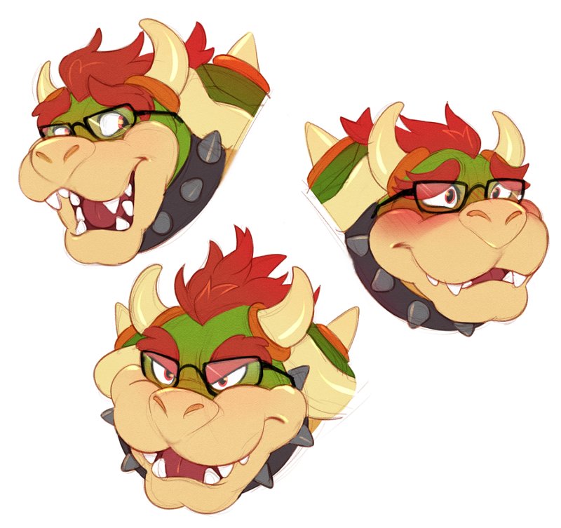 800x753 on twitter i saw bowser in glasses and got a little - Bowser Drawing