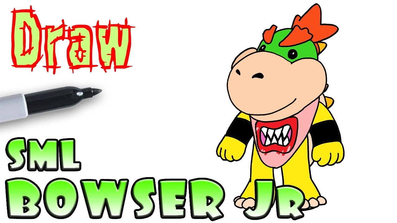 1280x720 How To Draw Bowser Jr Super Mario Logan Sml - Bowser Jr Drawing
