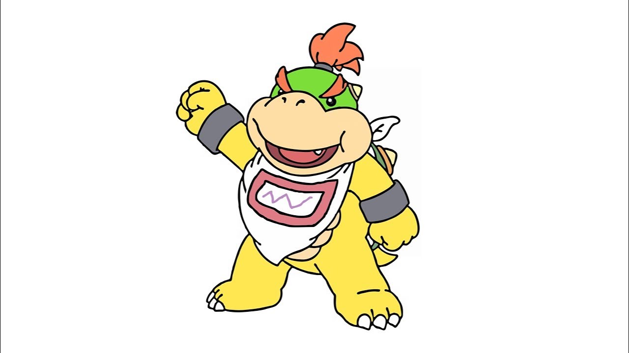 1280x720 how to draw bowser jr from super mario bros - Bowser Jr Drawing.