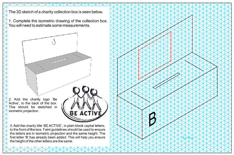 784x519 Charity Box In Isometric - Box Isometric Drawing