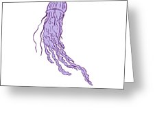 226x170 Australian Box Jellyfish Drawing Greeting Card For Sale - Box Jellyfish Drawing