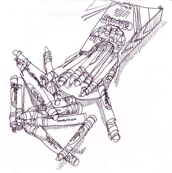 563x569 drawn box crayon - Box Of Crayons Drawing
