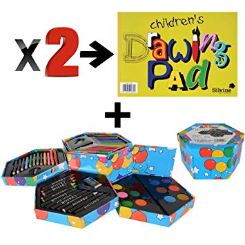 355x355 childrens pcs craft art artists colouring drawing set hexagonal - Box Of Crayons Drawing