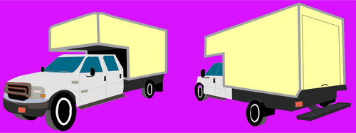 500x187 Box Truck Vector Drawing - Box Truck Drawing