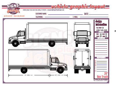 400x297 Box Truck - Box Truck Drawing