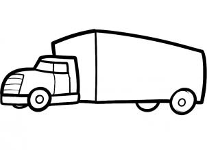 302x219 How To Draw How To Draw A Truck For Kids - Box Truck Drawing