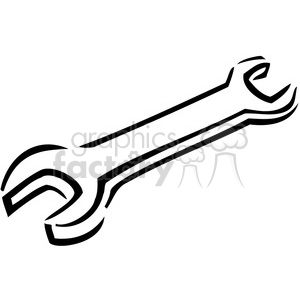 300x300 Black And White Box Wrench Clipart Royalty Free Clipart - Box Wrench Drawing