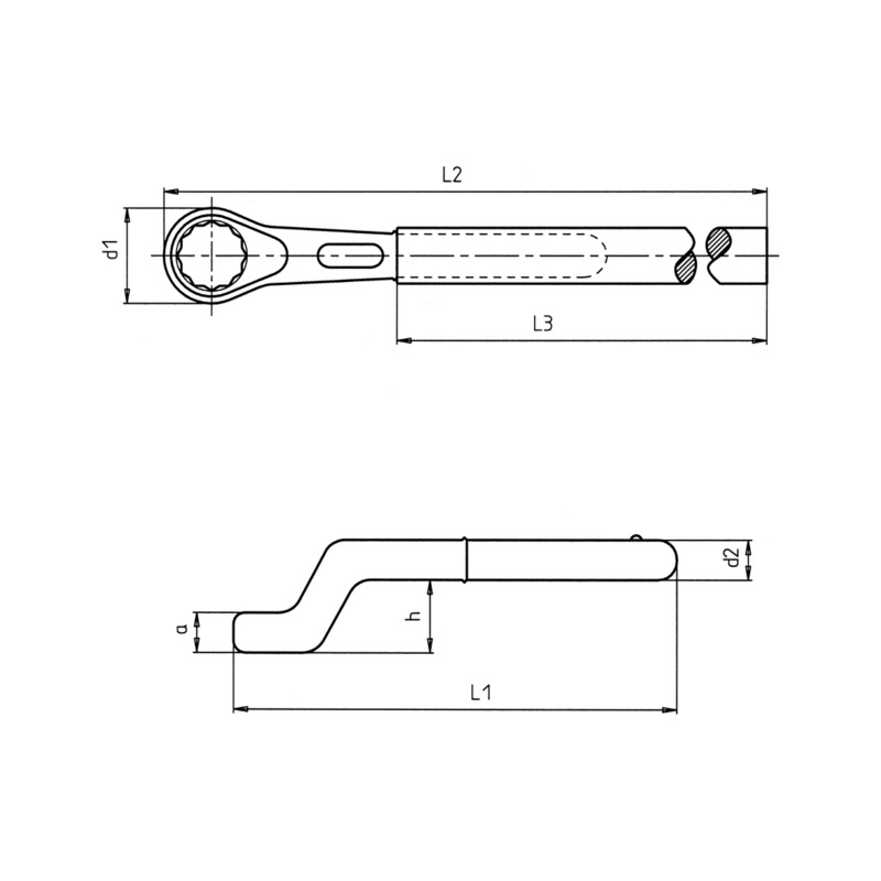 800x800 Buy Single End Heavy Duty Box Wrench Online - Box Wrench Drawing