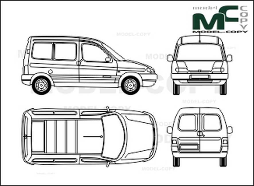 886x649 Peugeot Partner Box Car - Boxcar Drawing
