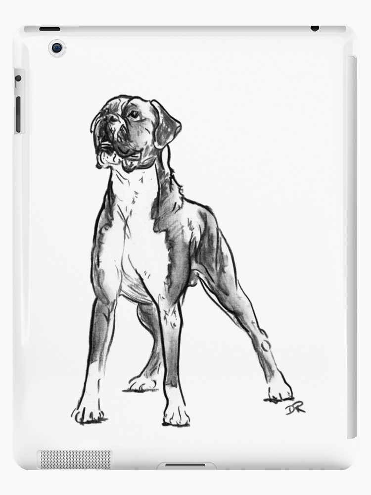 750x1000 boxer dog drawing ipad cases skins - Boxer Dog Drawing