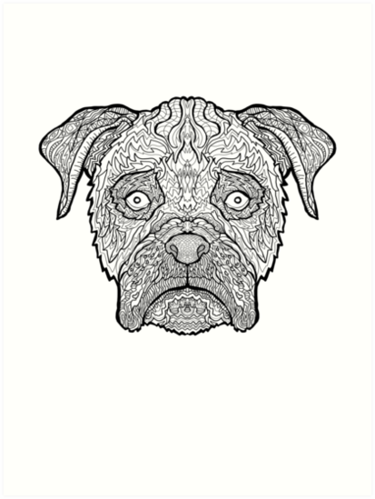413x549 boxer dog - Boxer Dog Line Drawing