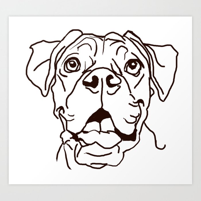 Boxer Dog Line Drawing at Explore collection of
