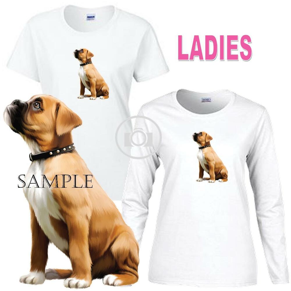 1000x1000 boxer puppy dog art drawing portrait ladies short long sleeve - Boxer Puppy Drawing