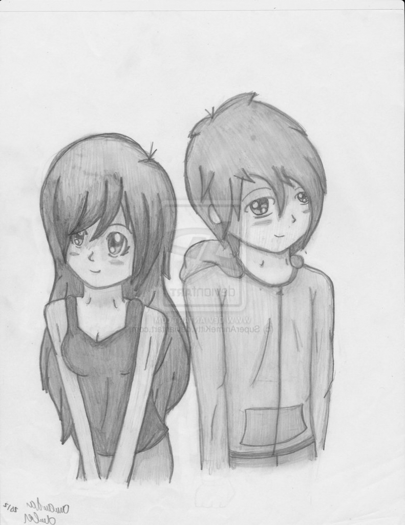 Images Of Drawing Pencil Boy And Girl Best Friends Drawing Anime