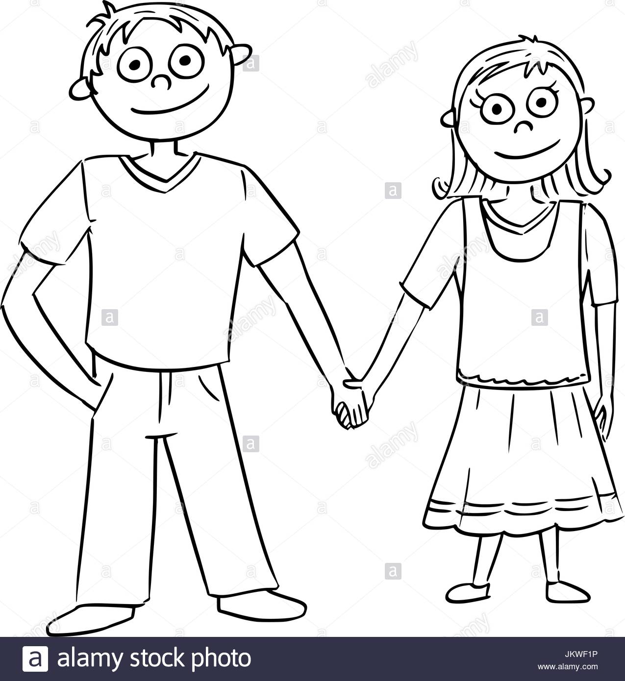 Boy And Girl Holding Hands Drawing At Paintingvalley Com Explore Collection Of Boy And Girl Holding Hands Drawing