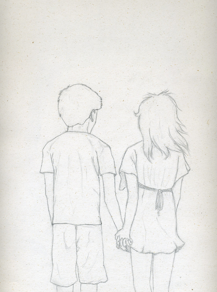 Boy And Girl Holding Hands Drawing At Paintingvalley Com Explore Collection Of Boy And Girl Holding Hands Drawing