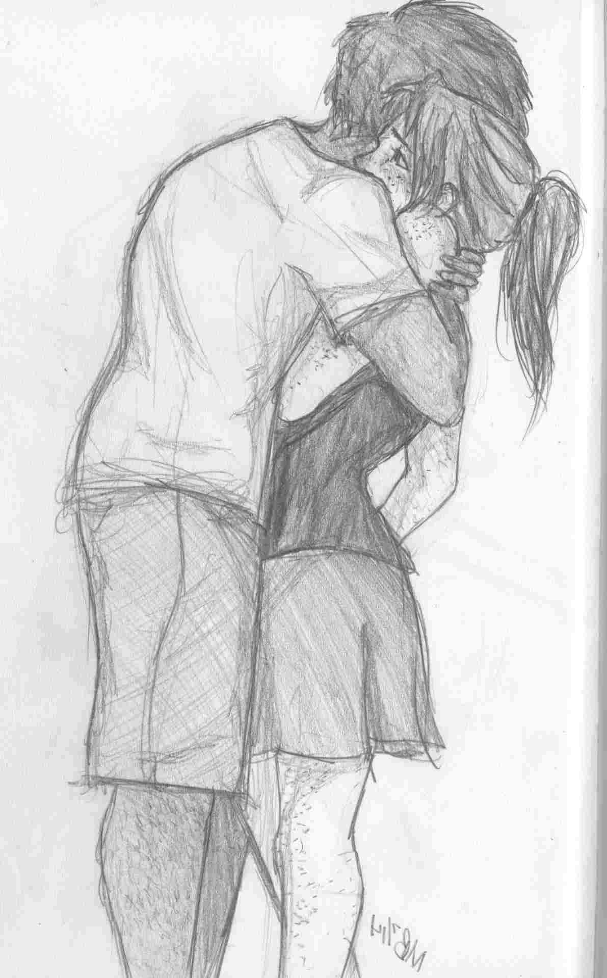 Boy And Girl Hugging Drawing At Paintingvalley Com Explore Collection Of Boy And Girl Hugging Drawing