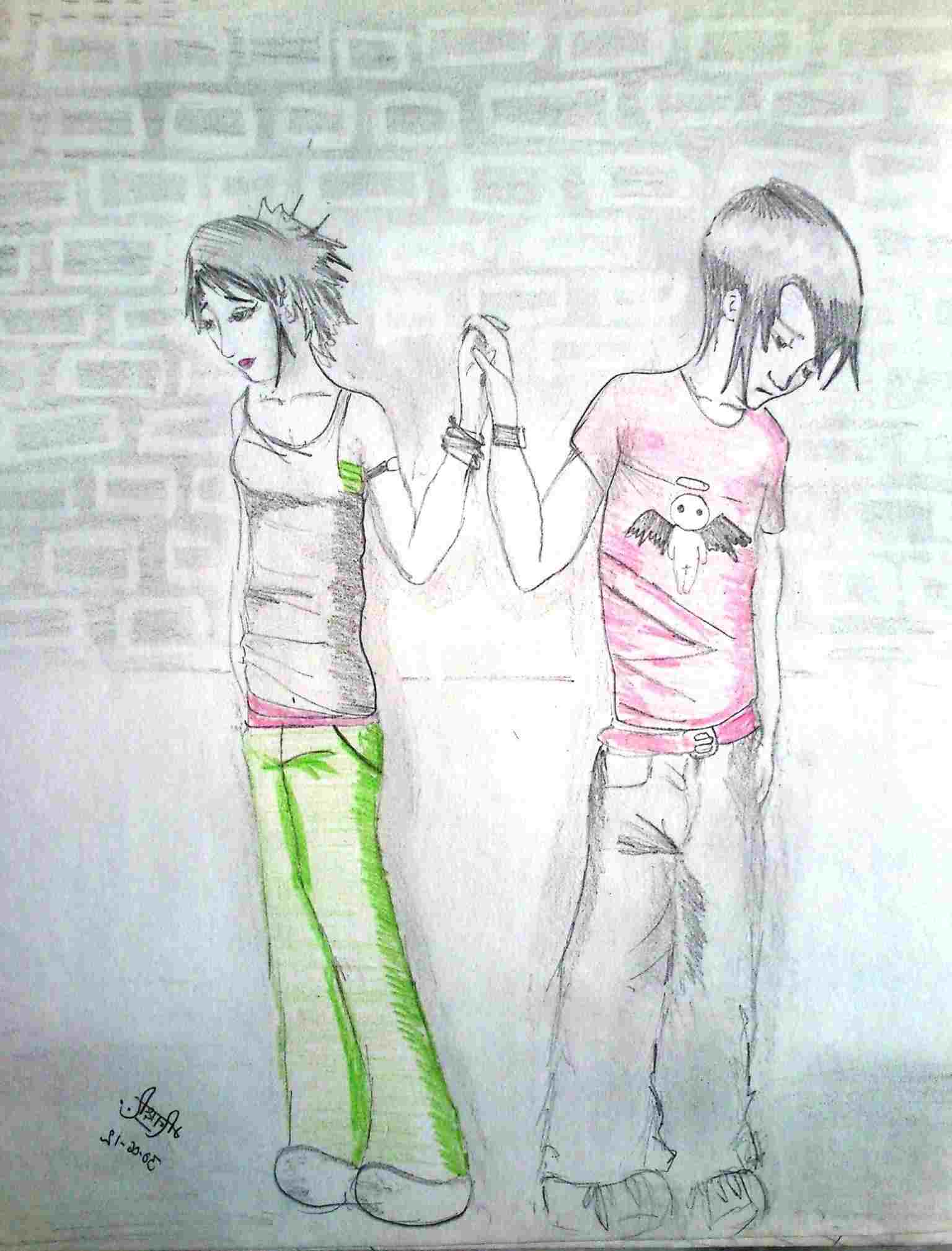 Boy And Girl In Love Drawing At Paintingvalley Com Explore Collection Of Boy And Girl In Love Drawing