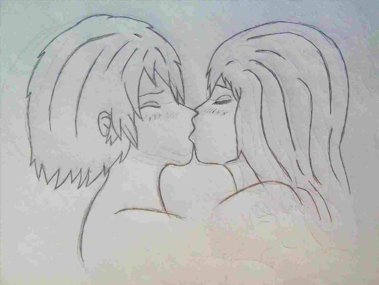 Boy And Girl Kissing Drawing At Paintingvalley Com Explore Collection Of Boy And Girl Kissing Drawing