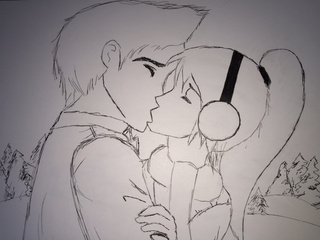 Boy And Girl Kissing Drawing At Paintingvalley Com Explore Collection Of Boy And Girl Kissing Drawing