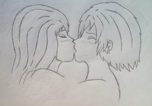 300x210 Boy And Girl Kissing Drawing Step - Boy And Girl Kissing Drawing
