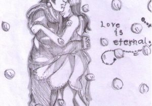 300x210 Love Drawing Boy Girl Easy Girl And Boy Kiss Drawing In The Pencil - Boy And Girl Love Drawing