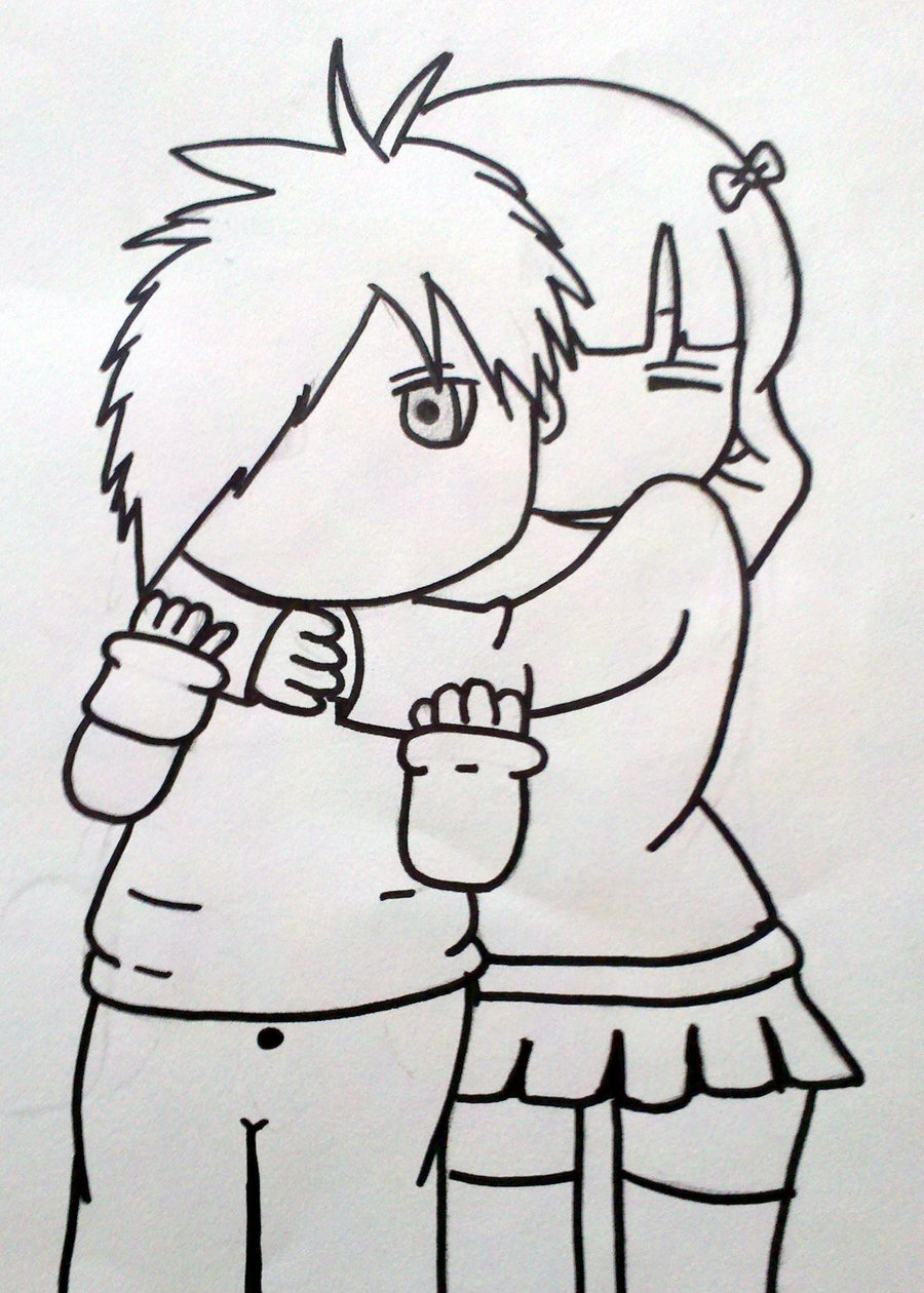 900x1260 Love Drawing Boy Girl Emo Boy And Girl Love - Boy And Girl Love Drawing