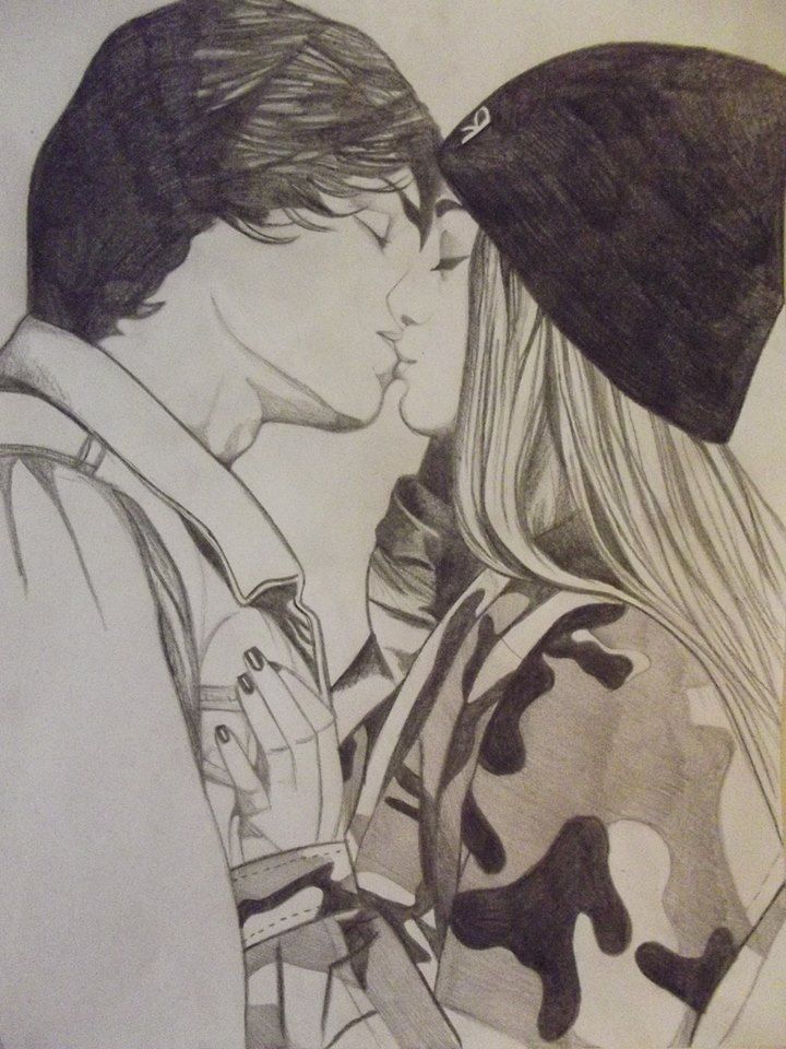 720x960 Drawing - Boy And Girl Love Drawing