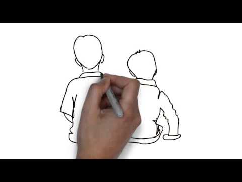 480x360 How To Draw Boys Sitting - Boy And Girl Sitting On A Bench Drawing