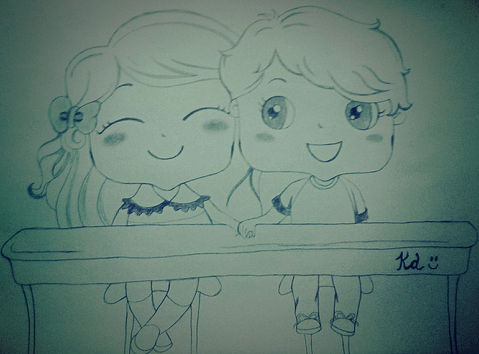 1600x1184 Soulmates Boy And Girl Sitting On A Bench - Boy And Girl Sitting On A Bench Drawing