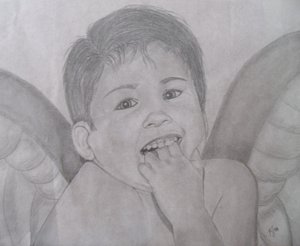 300x246 Boy Angel Drawings Fine Art America - Boy Angel Drawing