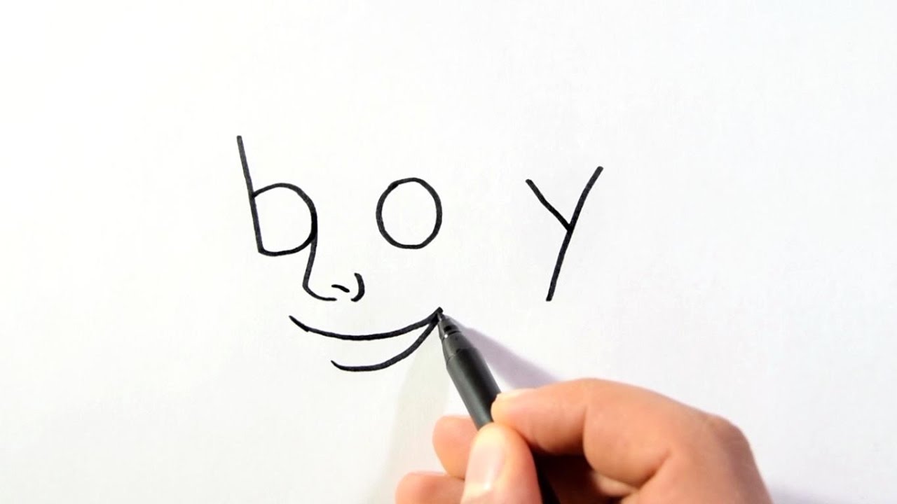 1280x720 How To Turn Words Into Cartoons - Boy Drawing