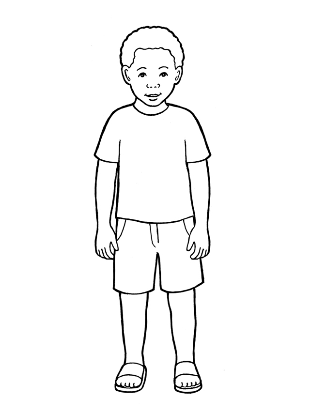 640x853 Primary Boy Standing - Boy Drawing