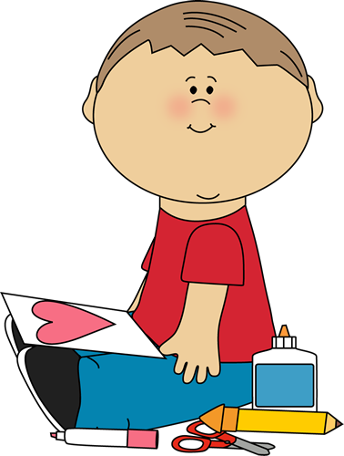 378x500 boy drawing a valentine picture clip art - Boy Drawing A Picture
