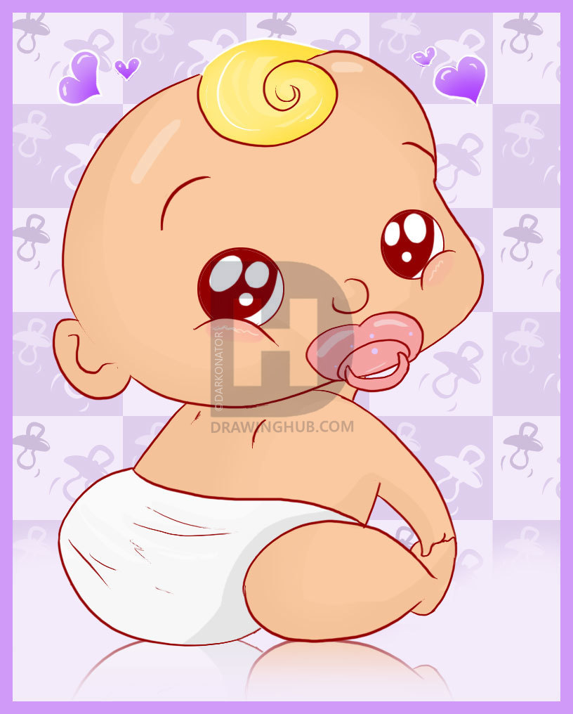 816x1016 How To Draw A Baby Boy, Step - Boy Drawing A Picture