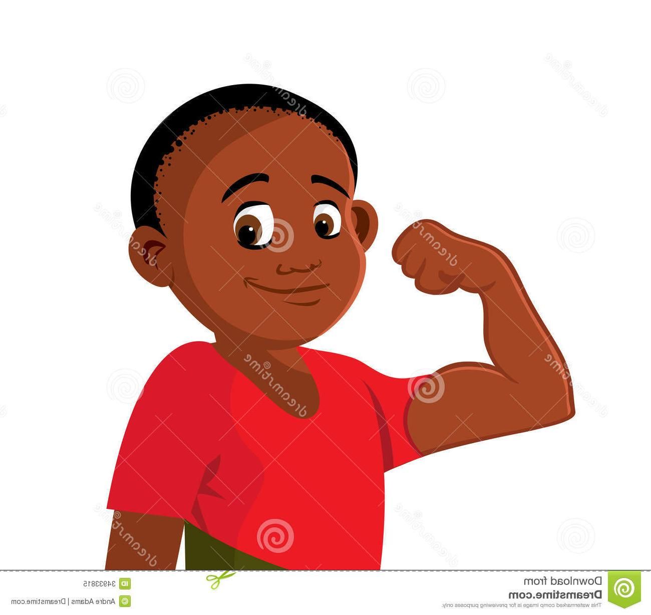 1300x1228 Best Hd Boy Strong Flexing Little Black Clipart Drawing - Boy Drawing Clipart