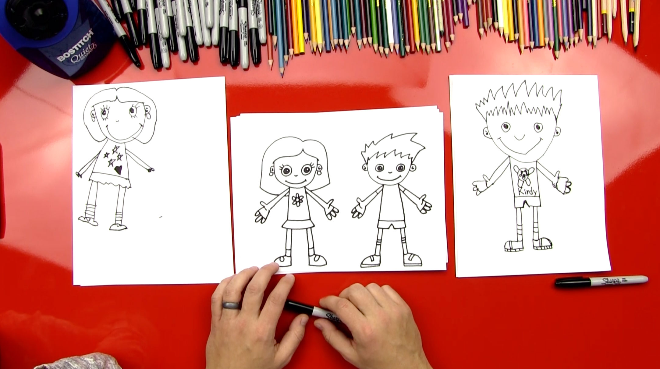 2166x1211 How To Draw A Boy And A Girl - Boy Drawing For Kids
