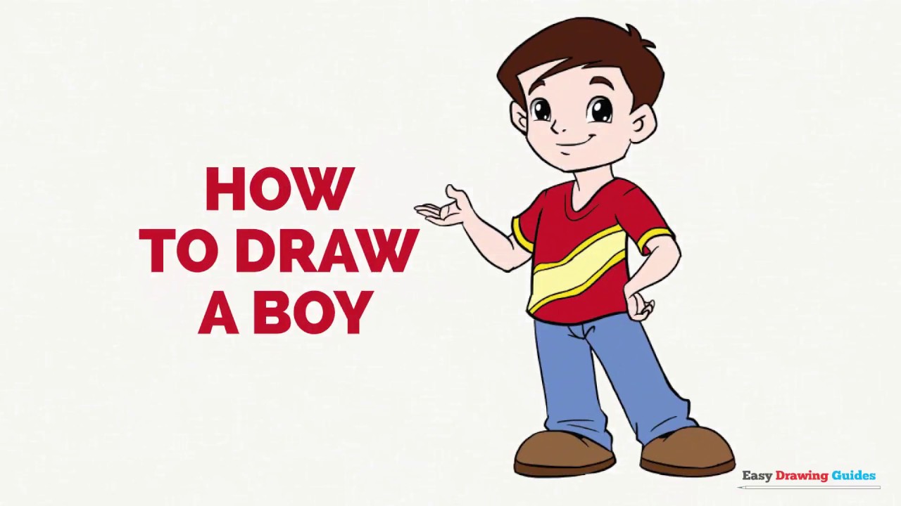 1280x720 How To Draw A Boy In A Few Easy Steps Drawing Tutorial For Kids - Boy Drawing For Kids