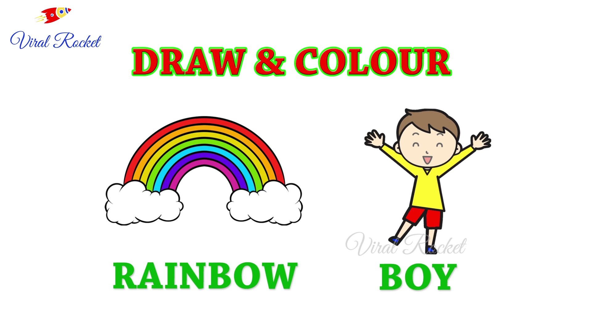 1920x1080 Rainbow Drawing And Colouring For Kids Boy Drawing For Children - Boy Drawing For Kids