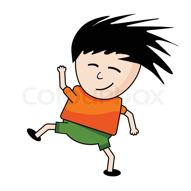 800x800 Vector Illustration Of A Happy Boy Stock Vector Colourbox - Boy Drawing For Kids