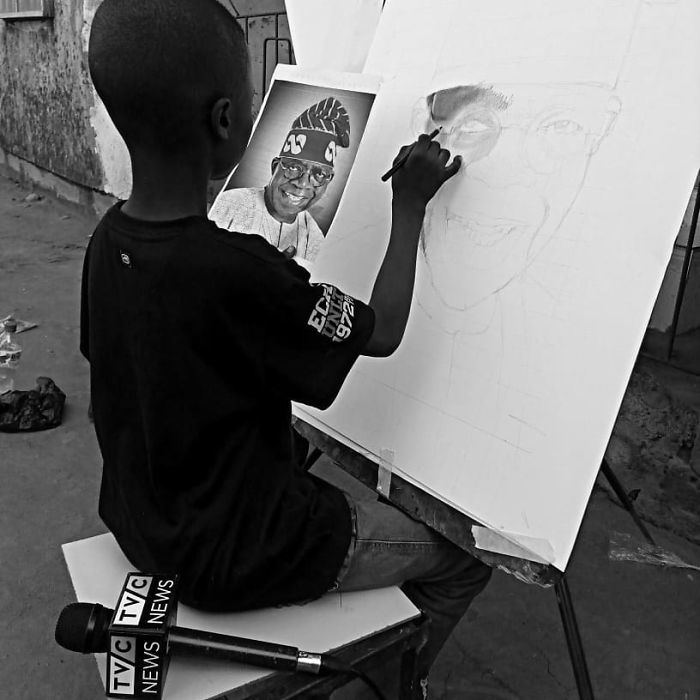 700x700 year old kid from nigeria creates hyperrealistic drawings - Boy Drawing Realistic