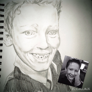 320x320 So I Told My Cousin That I Never Draw Realistic People Then He - Boy Drawing Realistic