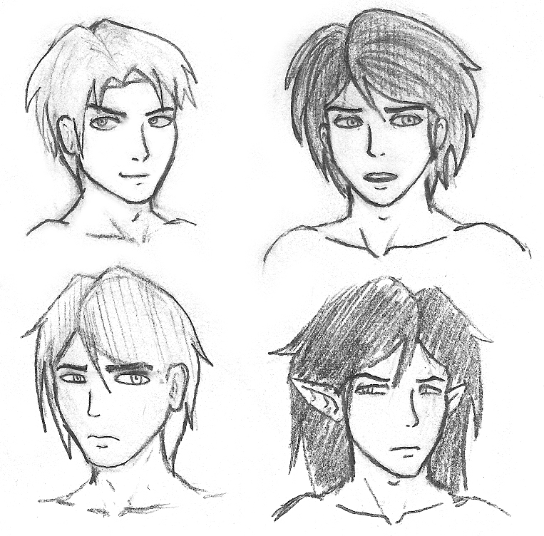 763x752 practicing drawing boy's faces - Boy Face Drawing