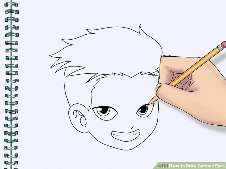 728x546 Ways To Draw Cartoon Eyes - Boy Face Drawing Cartoon