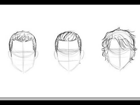 480x360 How To Draw Men's Hair - Boy Hair Drawing