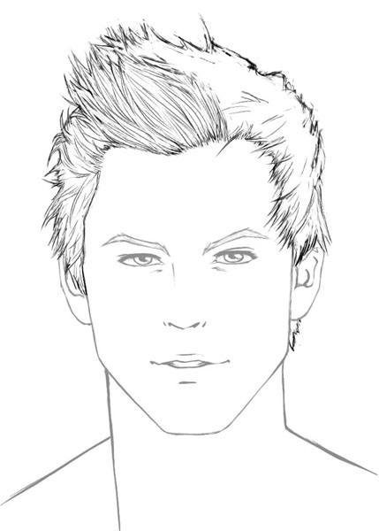 429x600 How To Draw Hair Male Sharenoesis - Boy Hair Drawing