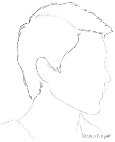387x476 How To Draw Short Hair - Boy Hair Drawing