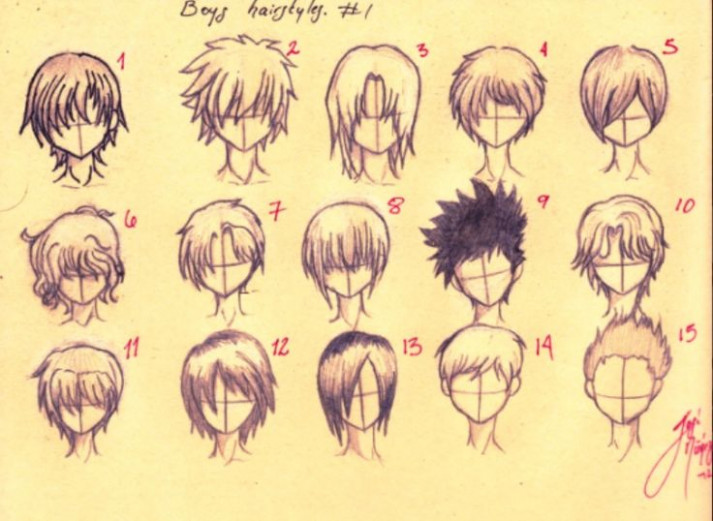 713x521 boy hairstyle picture drawing drawing skill cute boy - Boy Hairstyles Drawing